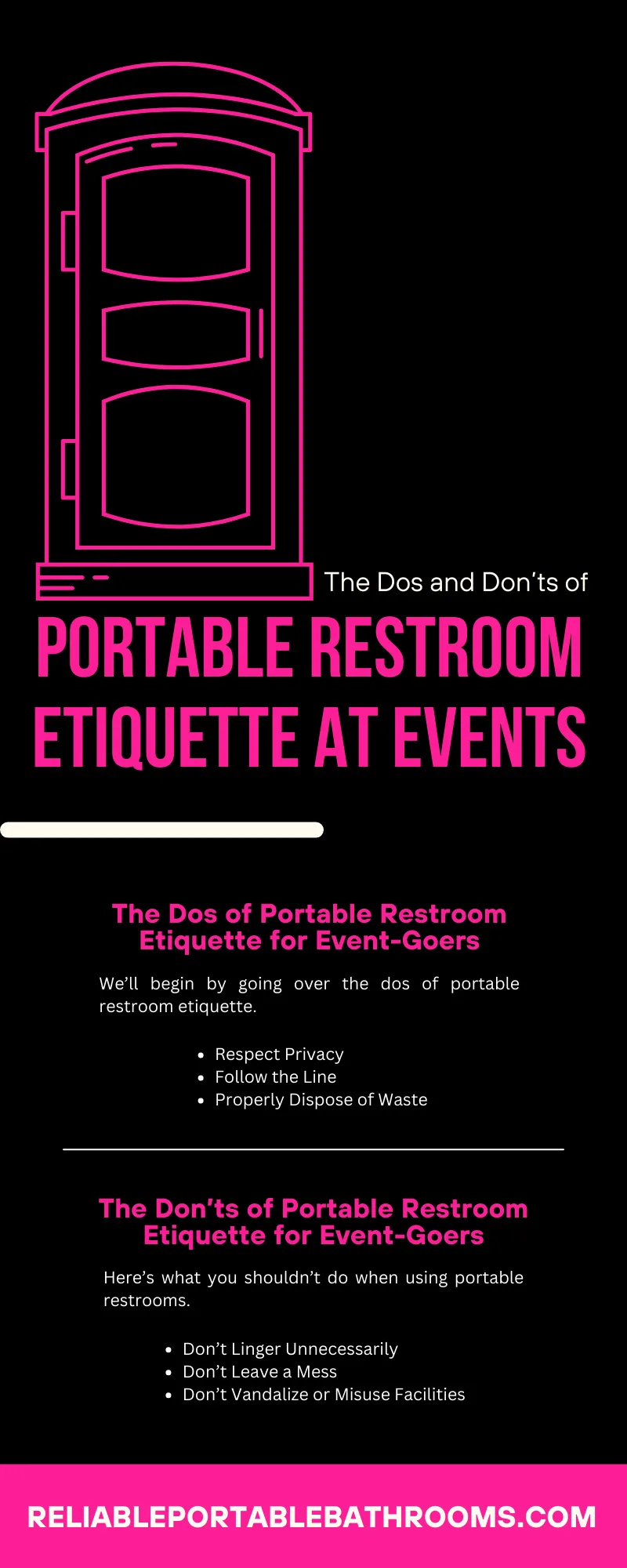 The Dos and Don’ts of Portable Restroom Etiquette at Events