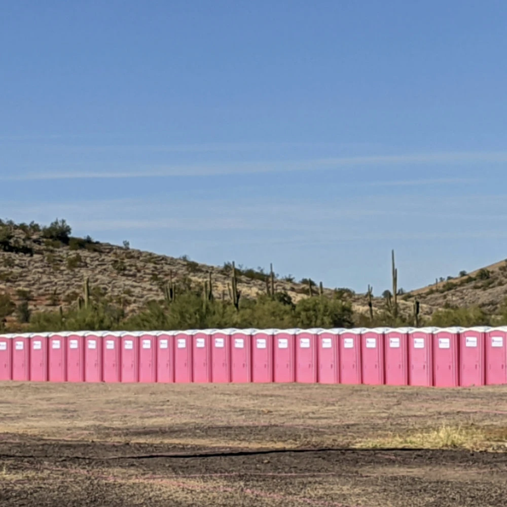 Pink Portable bathroom units